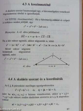 Vektorok, koordinátageometria, trigonometria