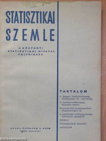 Statisztikai Szemle 1959. március