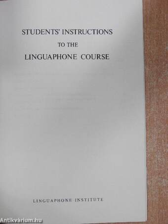 Students' Instructions to the Linguaphone Course