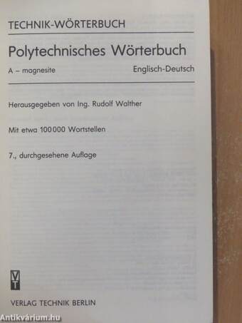 Polytechnisches Wörterbuch