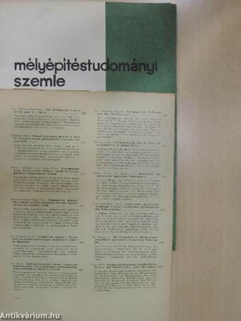 Mélyépítéstudományi Szemle 1971. december