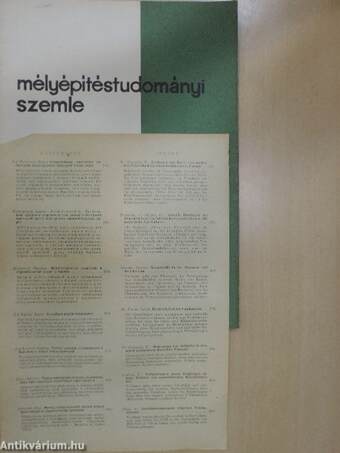 Mélyépítéstudományi Szemle 1971. június