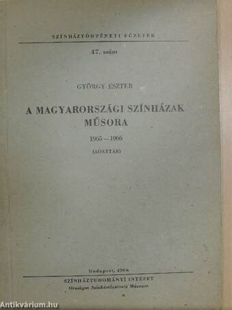 A magyarországi színházak műsora 1965-1966