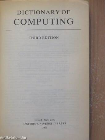 Dictionary of Computing