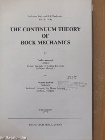 The Continuum Theory of Rock Mechanics