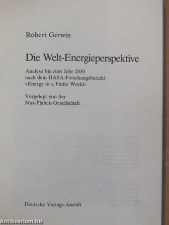 Die Welt-Energieperspektive