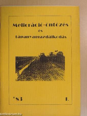 Melioráció-öntözés és tápanyaggazdálkodás 1983/1.