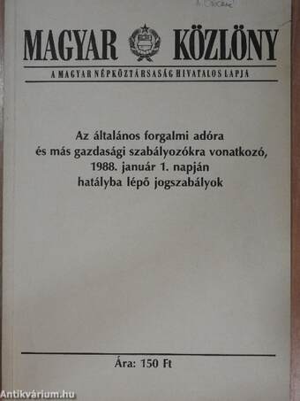 Magyar Közlöny 1987.