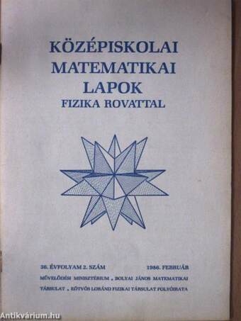 Középiskolai matematikai lapok 1986. (nem teljes évfolyam)