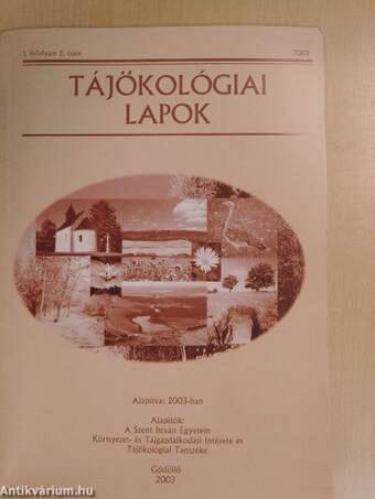 Tájökológiai Lapok 2003/2.