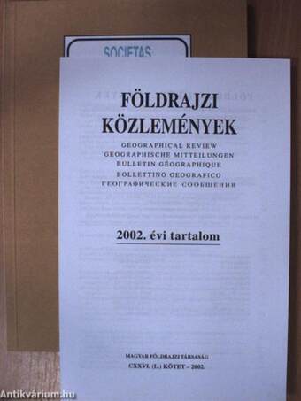 Földrajzi Közlemények 2002/1-4.