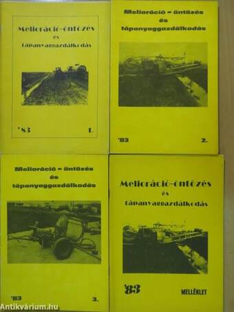 Melioráció-öntözés és tápanyaggazdálkodás 1983/1-3. + Melléklet