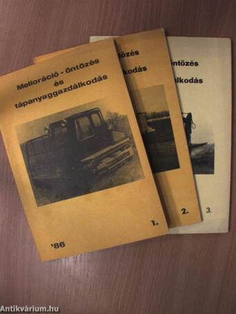Melioráció-öntözés és tápanyaggazdálkodás 1986/1-3.