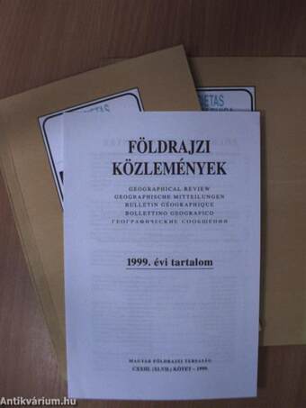 Földrajzi Közlemények 1999/1-4.