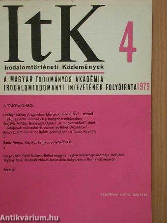 Irodalomtörténeti Közlemények 1979/4.