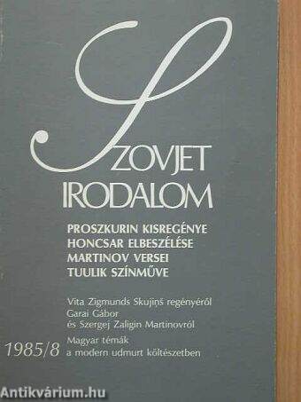 Szovjet Irodalom 1985/8.