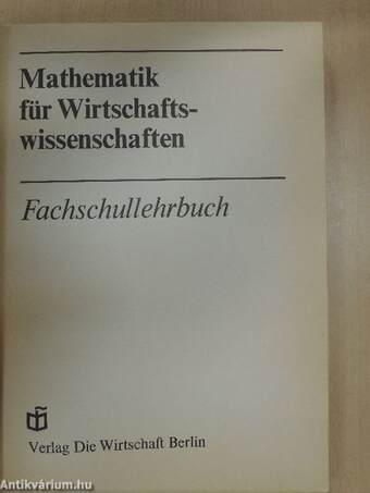 Mathematik für Wirtschaftswissenschaften