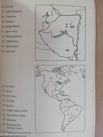 Földrajzi témazáró feladatlapok I.