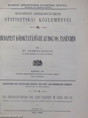 Budapest közoktatásügye az 1907/08. tanévben