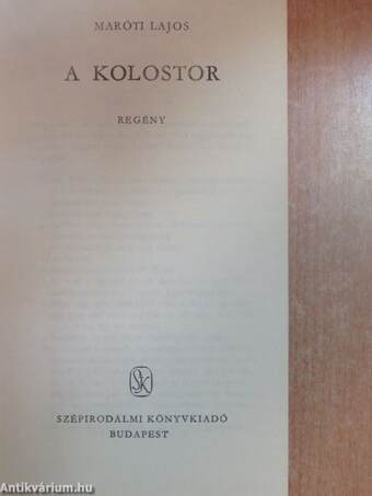 A kolostor