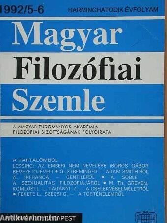 Magyar Filozófiai Szemle 1992/5-6.