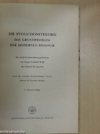 Die Evolutionstheorie