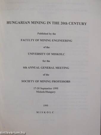 Hungarian Mining in the 20th Century