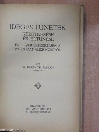 Ideges tünetek keletkezése és eltünése