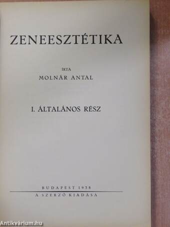 Zeneesztétika I.