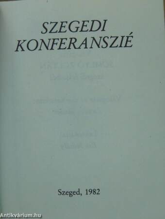Szegedi konferanszié (minikönyv)