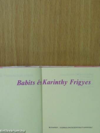 Babits és Karinthy Frigyes (minikönyv)