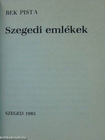 Szegedi emlékek (minikönyv)