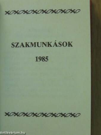 Szakmunkások 1985 (minikönyv)