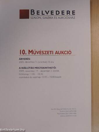 Belvedere 10. Művészeti aukció