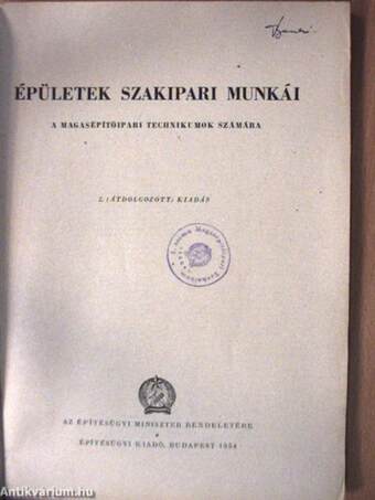 Épületek szakipari munkái