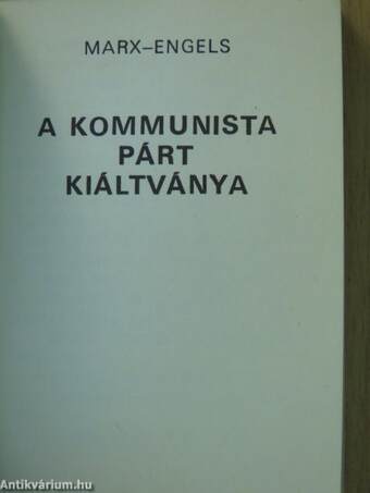 A Kommunista Párt kiáltványa (minikönyv)