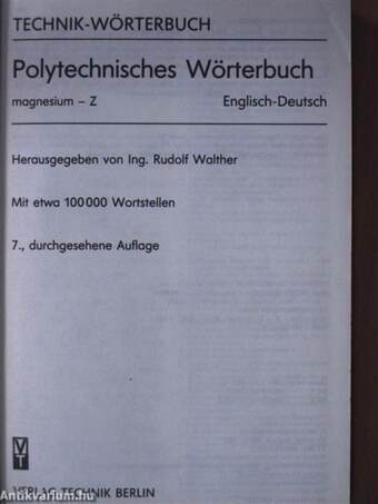 Polytechnisches Wörterbuch