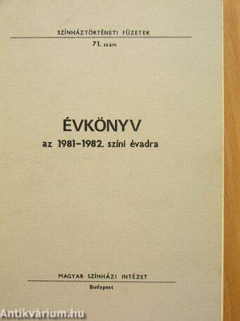 Évkönyv az 1981-1982. színi évadra