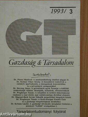 Gazdaság & Társadalom 1993/3.