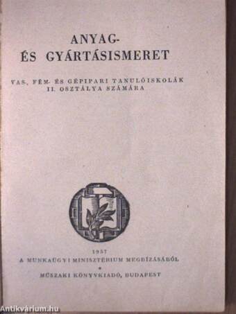 Anyag- és gyártásismeret