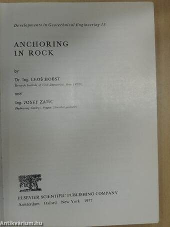 Anchoring in Rock