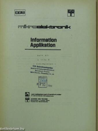 RFT MikroElektronik Information Applikation 47