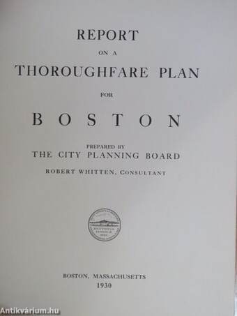 Report on a thoroughfare plan for Boston