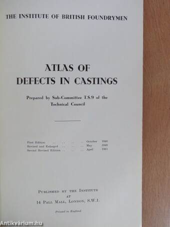 Atlas of Defects in Castings