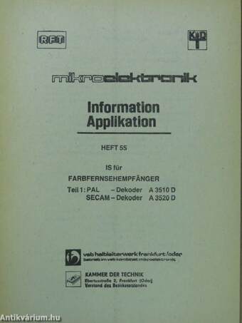 RFT MikroElektronik Information Applikation 55