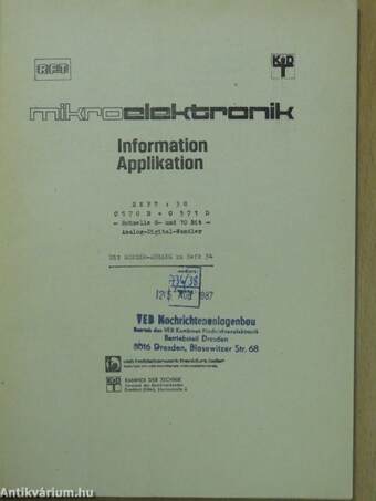 RFT MikroElektronik Information Applikation 38