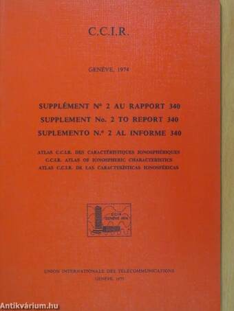 C.C.I.R. Supplément No. 2 au Rapport 340/Supplement No. 2 to Report 340/Suplemento No. 2 al Informe 340