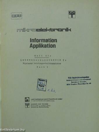 RFT MikroElektronik Information Applikation 42.