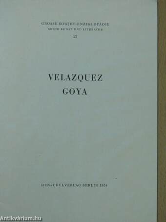 Velazquez/Goya