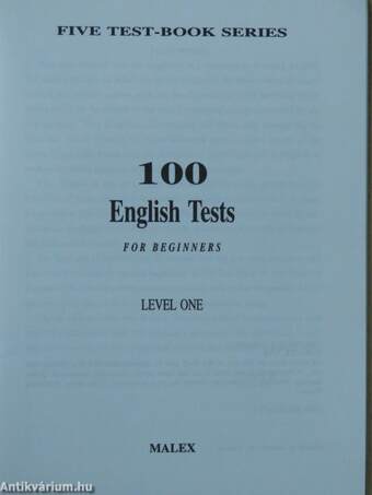 Elementary English Tests for beginners Level 1